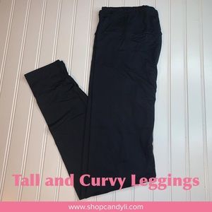 Lularoe Black Tall and Curvy Leggings